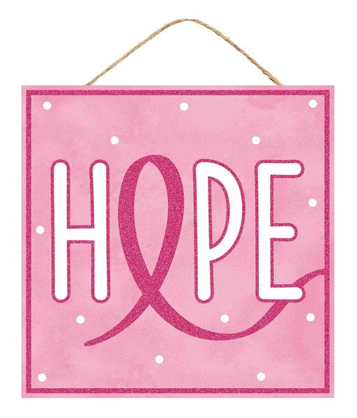 Hope Breast Cancer Wooden Sign