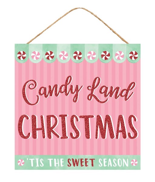 Candy Land Christmas Sign