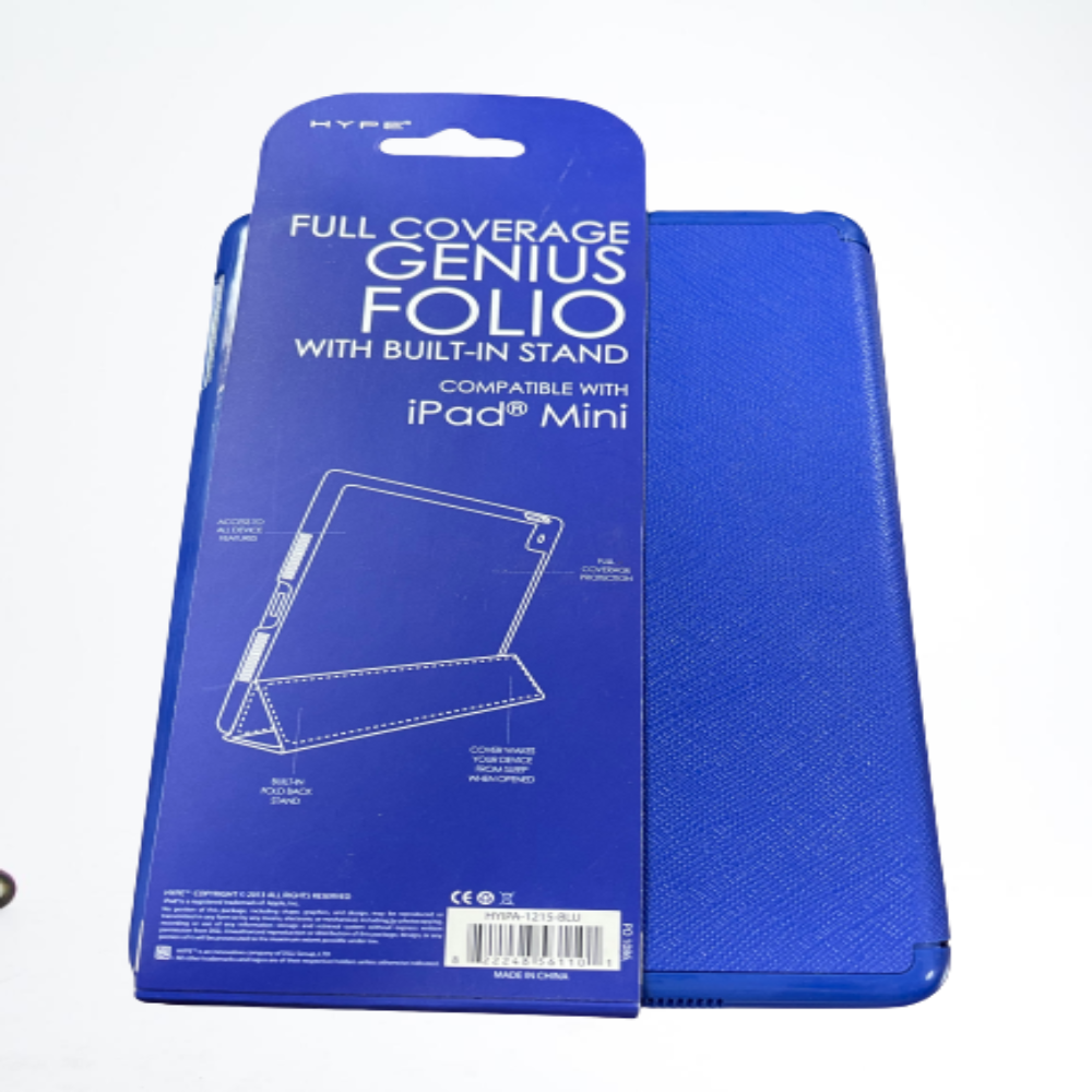 Navy Blue Full Coverage Folio For iPad Mini