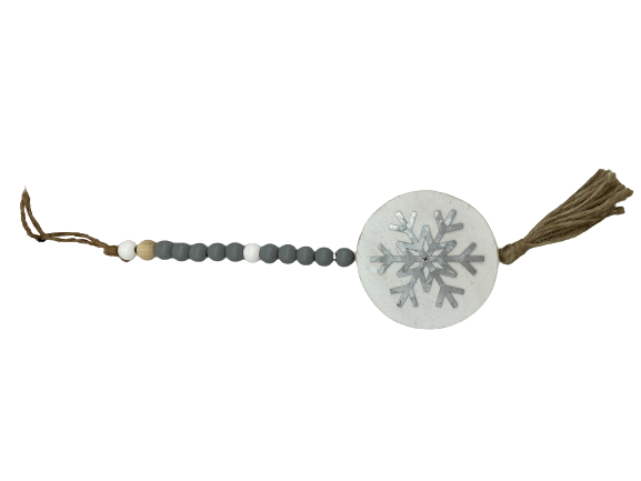 Wood Winter Word Bead Ornament 3 Styles