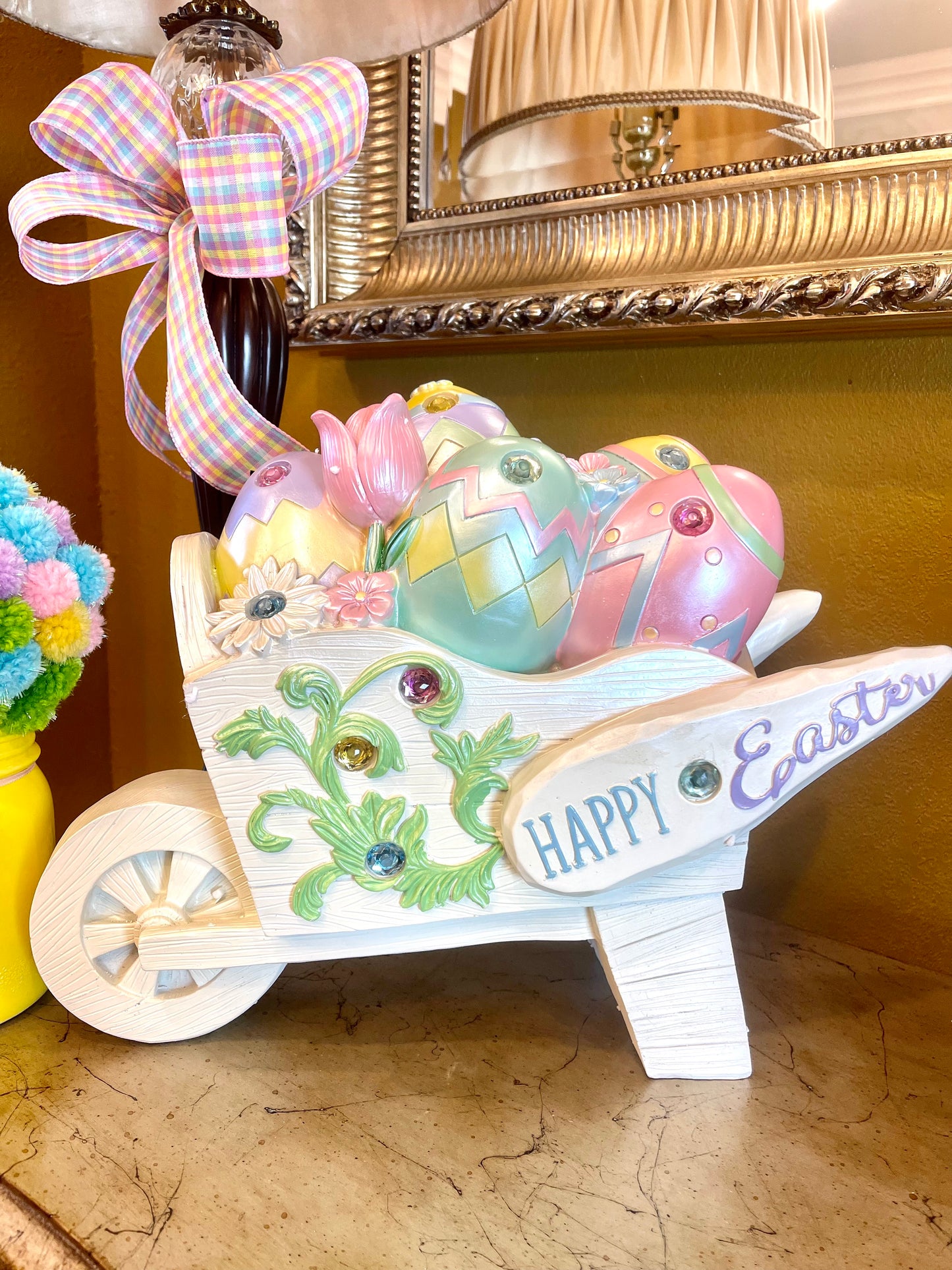 Willow Manor Illuminated Easter Wheelbarrow