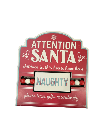 Attention Santa Christmas Decor Sign