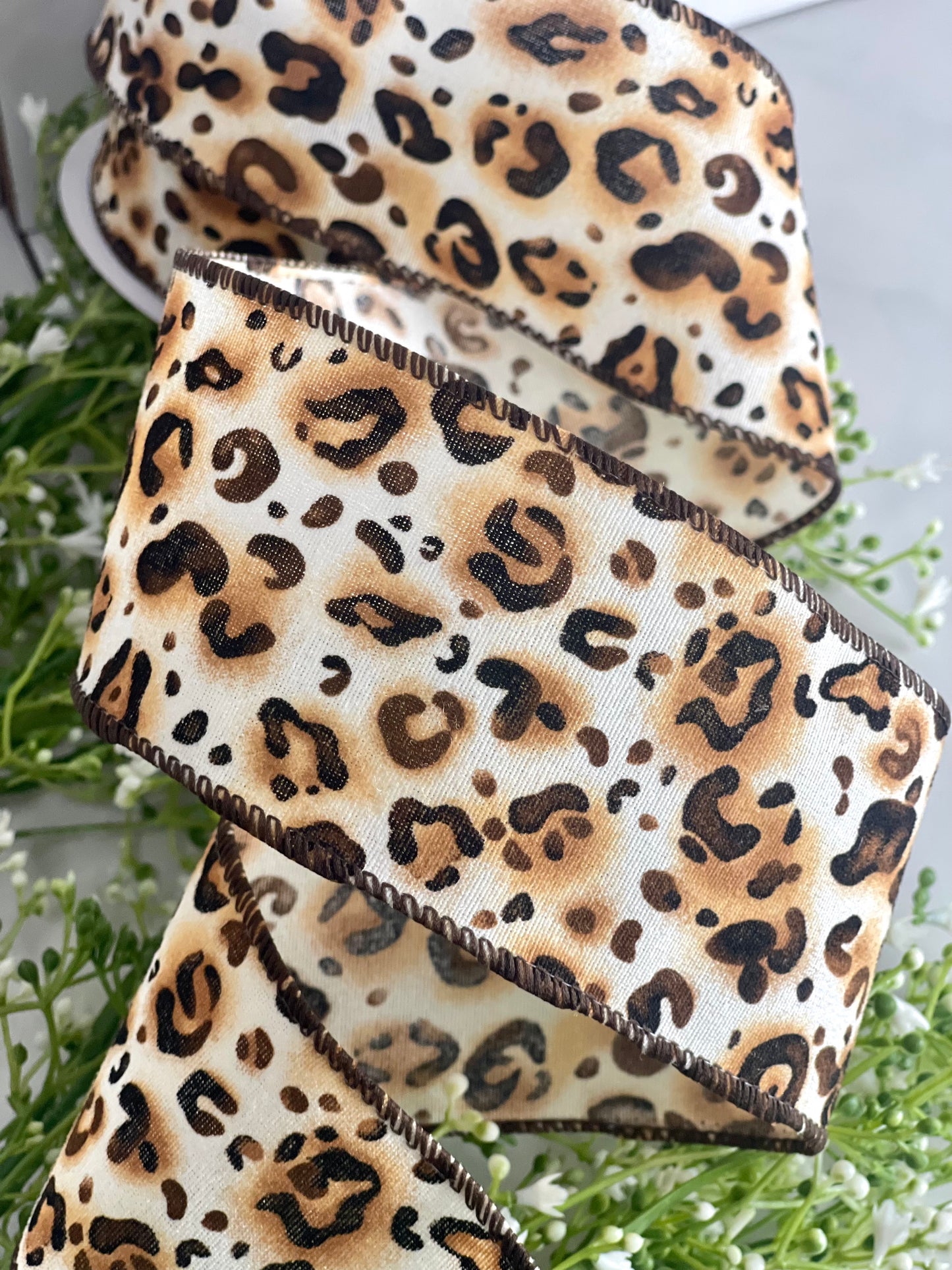 Cheetah Print Canvas Ribbon