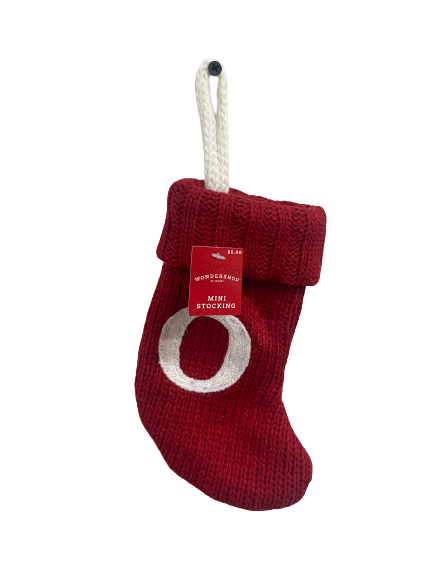 Red Initial Mini Stocking 7 Inch