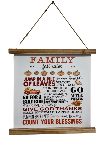 Fall List Banner Hang Two Styles