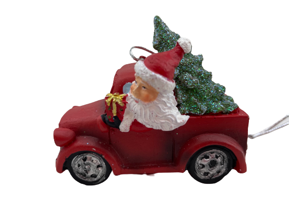 Resin Car And Train Ornaments 4 Styles