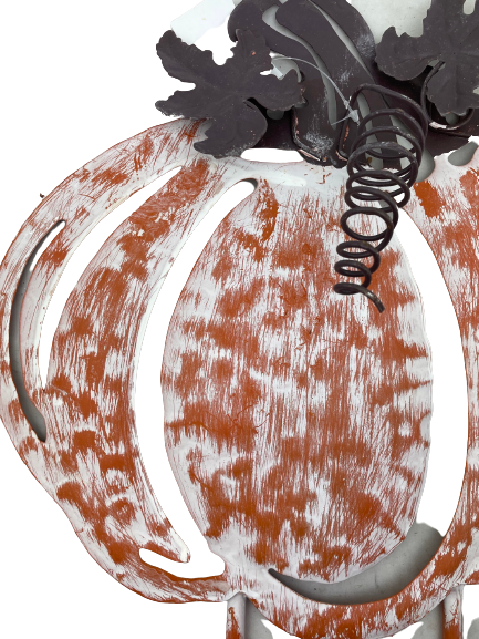 White Wash Pumpkin Stake Assorted