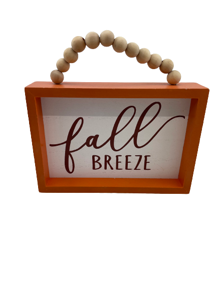 Wood Harvest Block with Beads 4 Styles