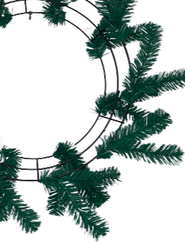 15 Inch Wire 25 Inch Oad Emerald Work Wreath