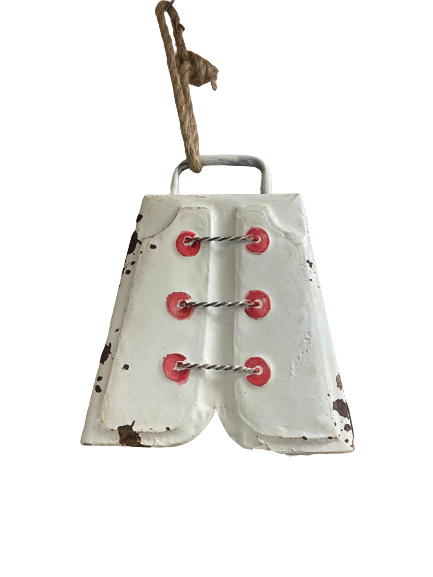 Metal Red White Green Button Bell Set of 3