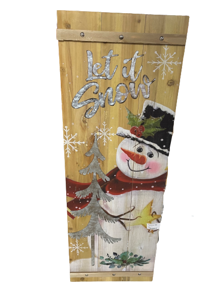 Snowman Wooden Sign