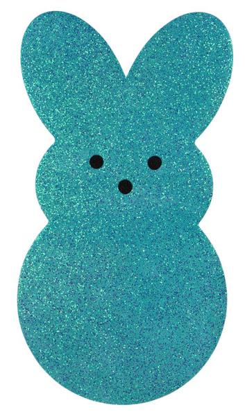 Blue Glittered Sugar Bunny Sign