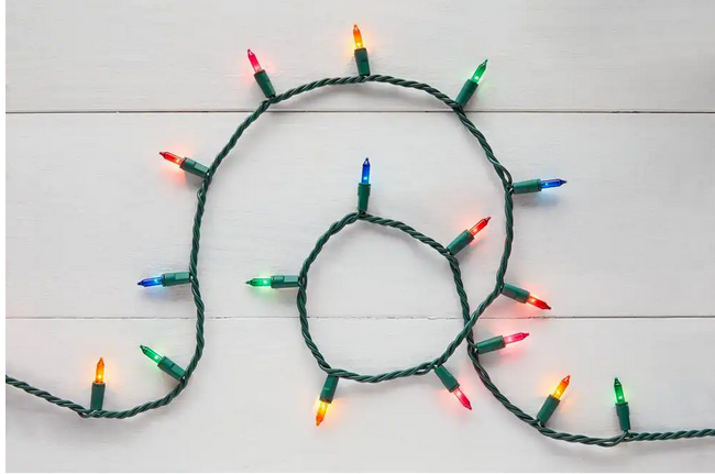 Home Accents Holiday 300 Multi-Colored Mini LED Lights Spool