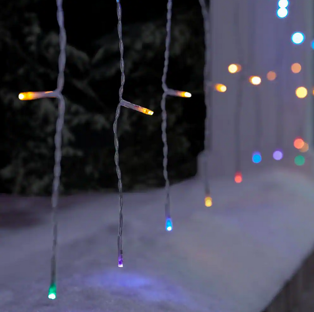 Home Accents Holiday 600 Multi Colored Weeping Willow LED Icicle Lights