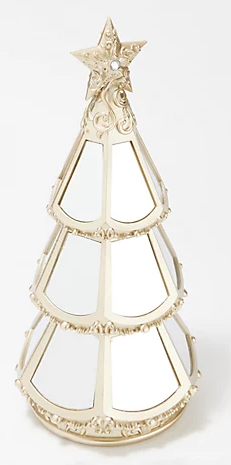 Kringle Express Illuminated Mirrored Resin Tabletop Tree  Champagne