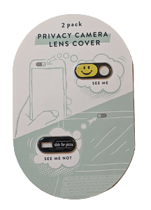 2 Pack Privacy Camera Lens Cover - Smiley Face/Pizza