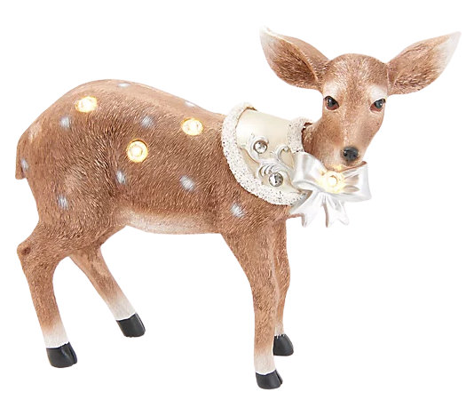 Kringle Express Metallic Standing Baby Deer
