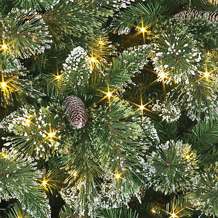 Home Accents Holiday 9  Foot Sparkling Amelia Pine LED Pre-Lit Tree Open Box