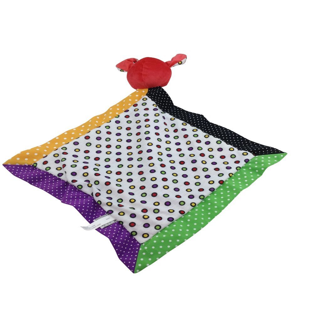 Baby Ganz Red Dog With Multicolor Polka Dots Baby Blanket Ganz