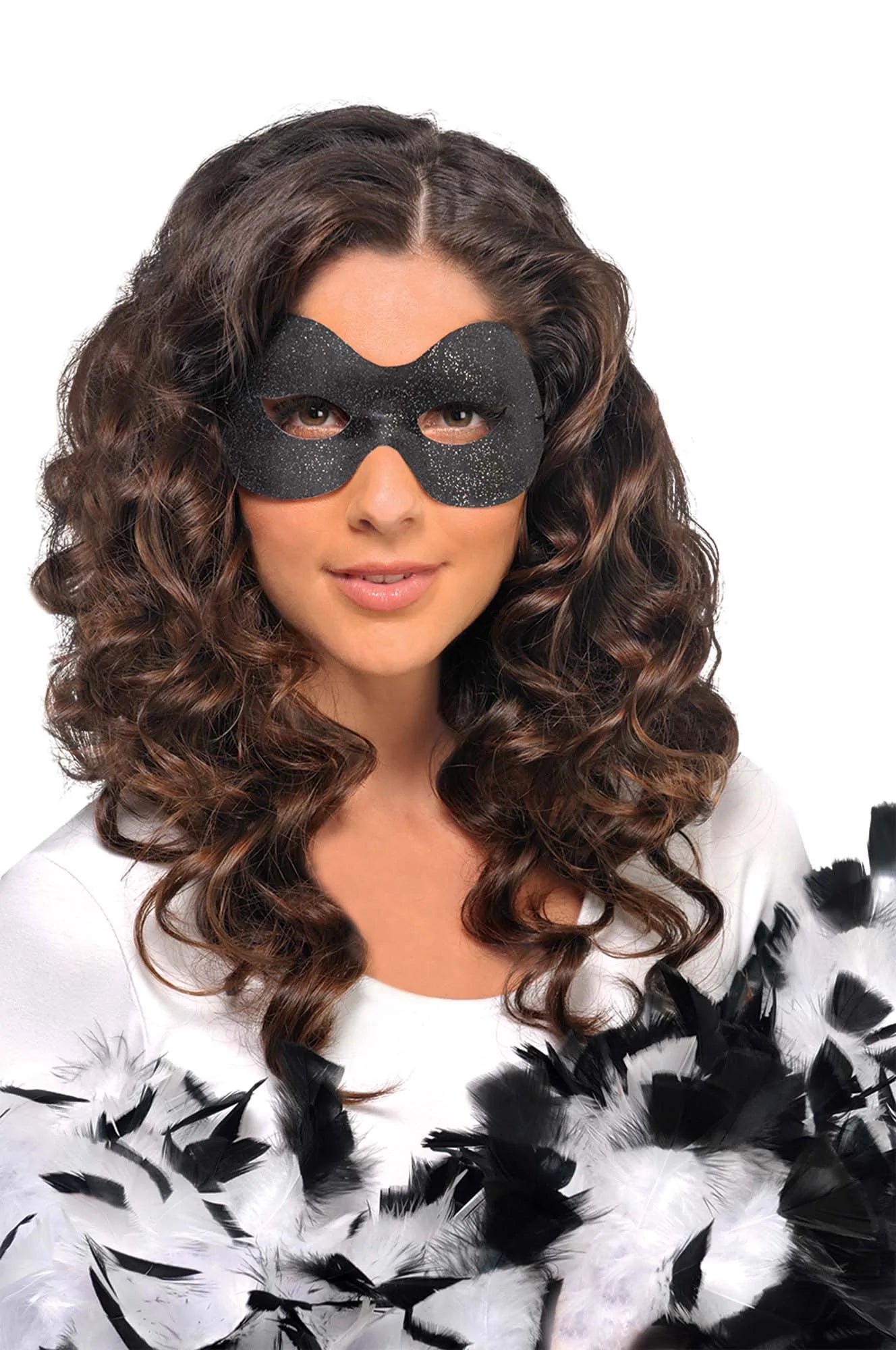 Black Glitter Gala Mask