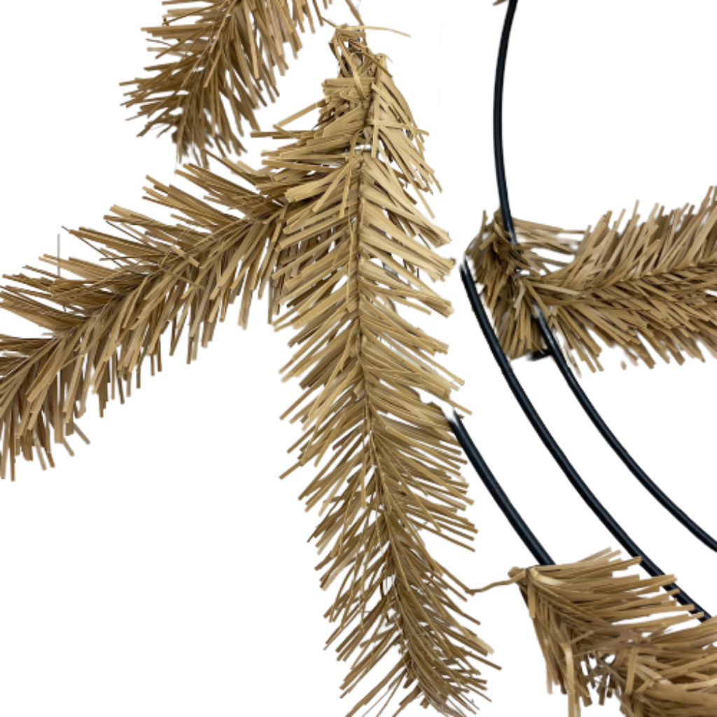 15 Inch Wire 25 Inch Oad Burlap Colored Work Wreath