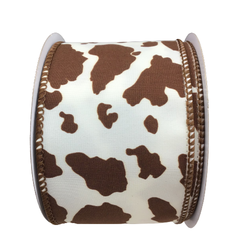 2.5 Inch X 10YD Cowhide Print