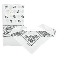 White Paisley Bandana