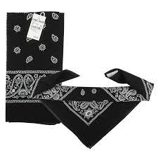 Black Paisley Bandana
