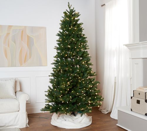 Santa's Best 7.5 Foot Grand Spruce Tree With Faceted Bulbs-LIGHTS DO NOT WORK