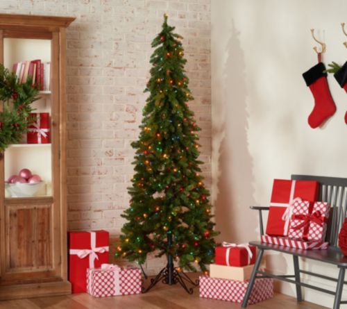 Bethlehem Lights 7 Foot Slim Green Downswept Tree- FEW LIGHTS DO NOT WORK