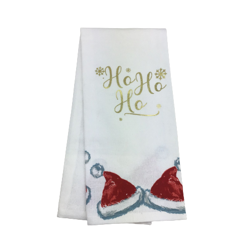Ho Ho Ho Santa Hat Hand Towel