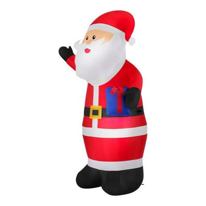 Home Accents Holiday 6.5 Foot LED Santa With Present Inflatable - Open Box