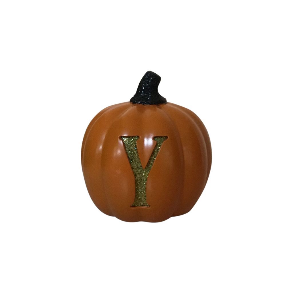 Hyde and Eek Boutique Light Up Monogram Lit Pumpkin