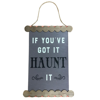 Halloween Themed Hanging Signs Hocus Pocus Or Haunt It