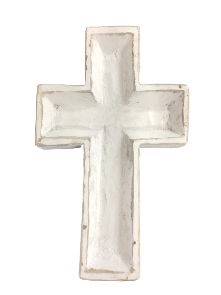 White Wood Cross Bowl