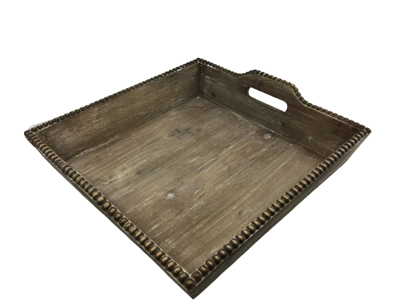 Home Decorators Collection Natural Wood Decorative Tray Set of 2