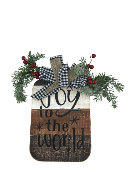 Wood Holiday Sign Ornament 3 Styles