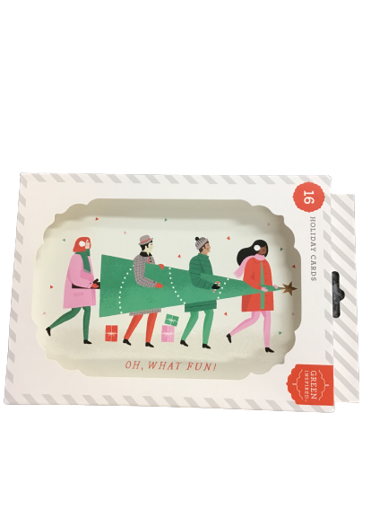 Green Inspired Holiday Cards 16 Count