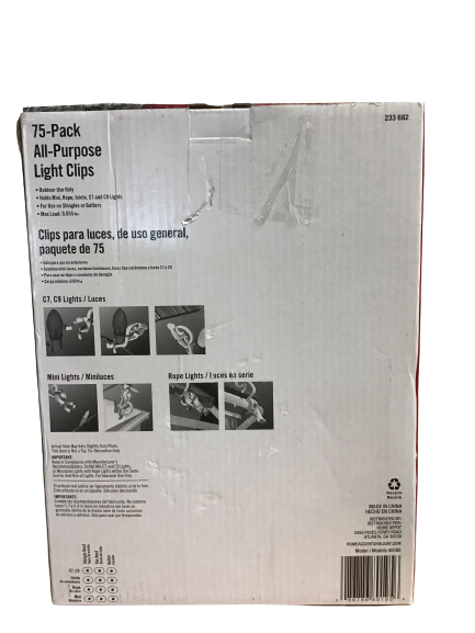 Home Accents Holiday 75 Pack All Purpose Light Clips