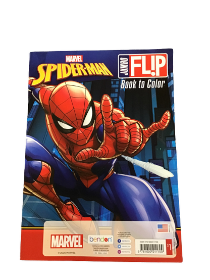 Marvel Avengers Spiderman Flip Coloring And Activity Book