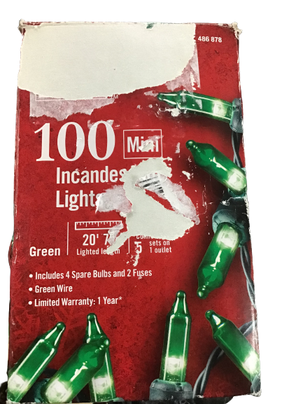 Home Accents Holiday 100 Mini Incandescent Lights Green (Open Box)