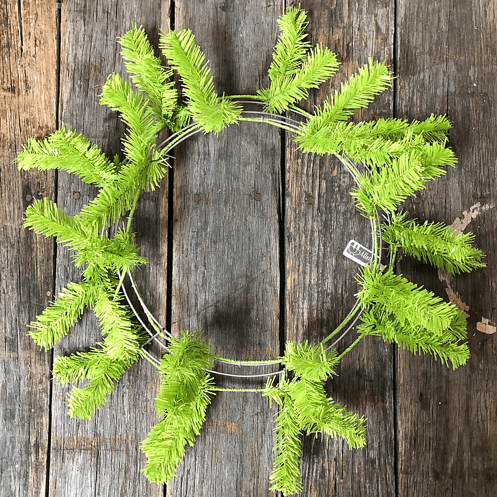 24 Inch Lime Green Pine Work Wreath