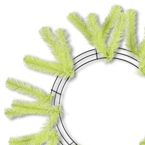 15 Inch Wired 25 Inch Oad Lime Green Work Wreath