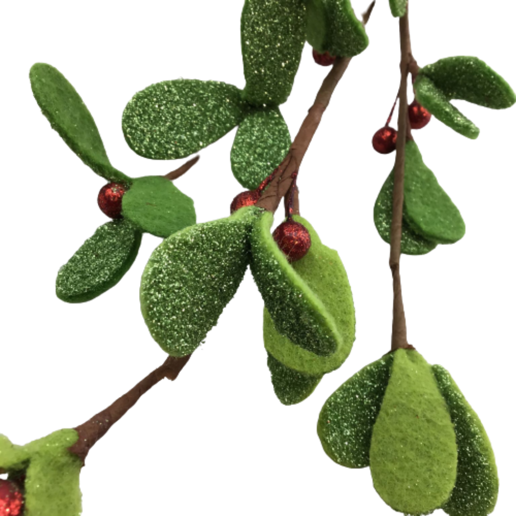 20 Inch Felt Mistletoe Spray