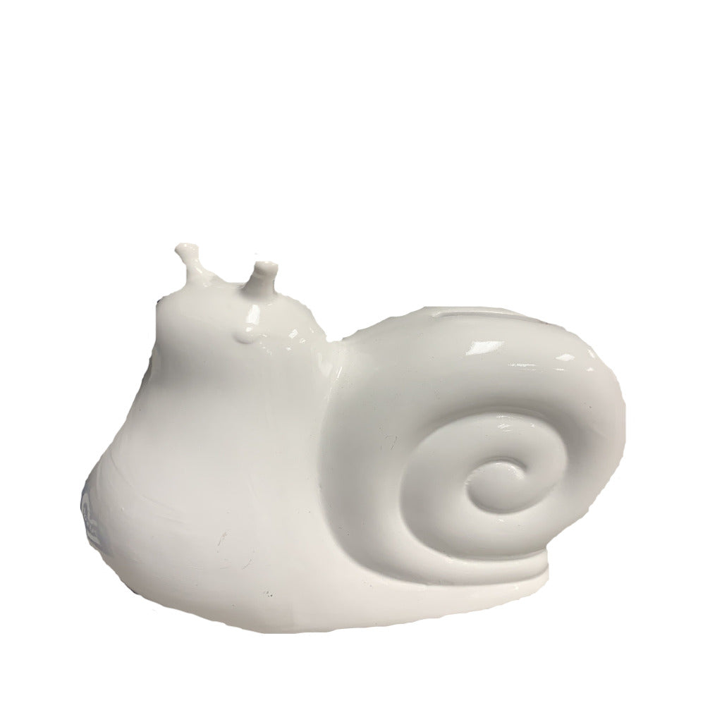 White Snail Piggy Bank