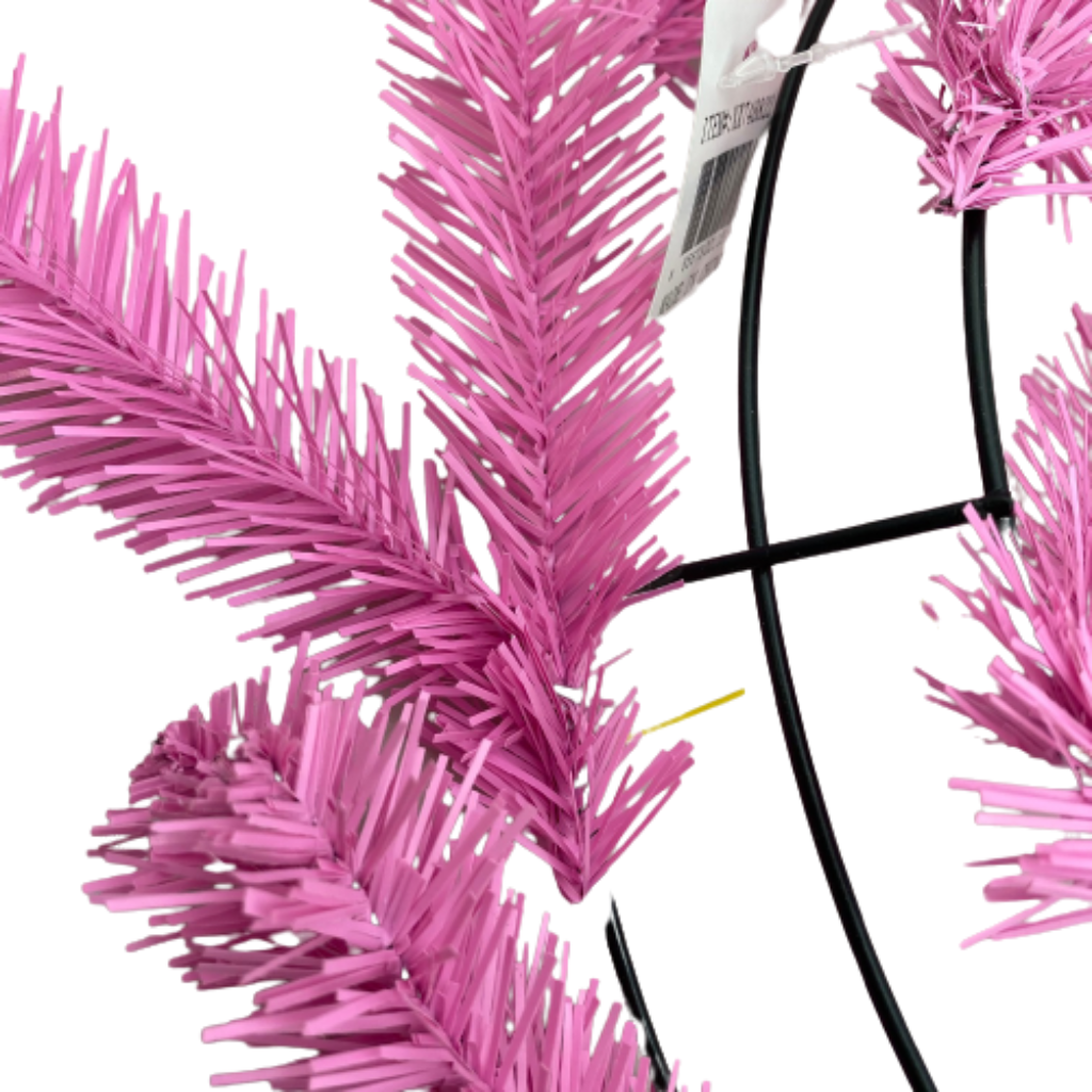 15 Inch Wire 25 Inch Oad Pink Work Wreath