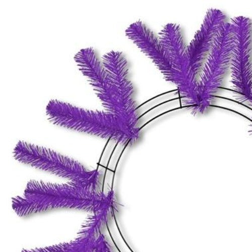15 Inch Wired 25 Inch oad Purple Work Wreath