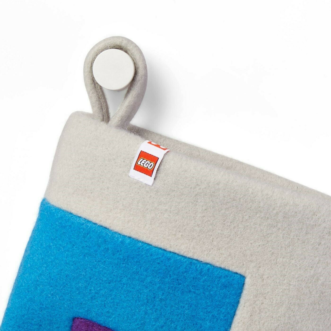 Lego 20 Inch Color Block Felt Christmas Stocking- Blue Purple