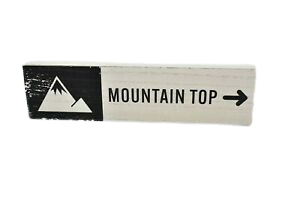 Tabletop Sign Ski Lodge or Mountain Top