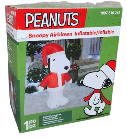 Peanuts Santa Snoopy Airblown Inflatable - Open Box